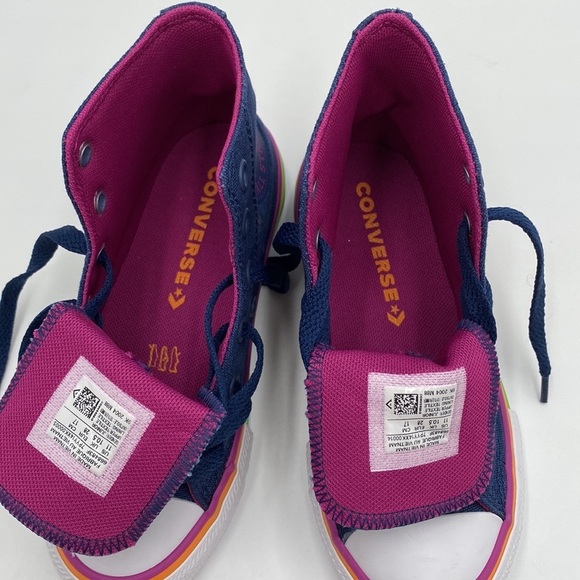 RARE FIND Converse All Star Pride Stripes Platform High Tops size 11 - Picture 4 of 7